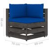 vidaXL 6 pcs conj. lounge jardim + almofad&otilde;es madeira impreg. cinzento