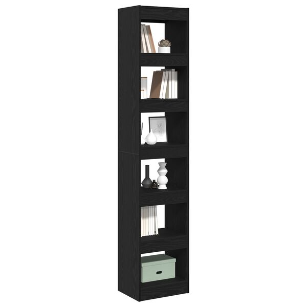 vidaXL Gabinete de Livros Carvalho Preto 40 x 30 x 198 cm