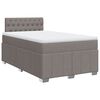 vidaXL Cama boxspring c/ colch&atilde;o 120x190cm tecido castanho-acinzentado