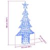vidaXL &Aacute;rvore de Natal com 240 LEDs Azul 180 cm Acr&iacute;lo