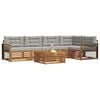 vidaXL Conjunto de Sof&aacute;s para Exterior 6 pcs Cinza Natural e Claro