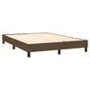 vidaXL Cama com molas/colch&atilde;o 140x190 cm tecido castanho-escuro
