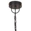 vidaXL Candeeiro suspenso vintage indust. redondo 25 W 41 cm E27 preto