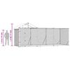 vidaXL Canil de exterior com teto 6x2x2,5 m a&ccedil;o galvanizado prateado