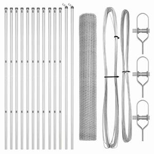 vidaXL Poste de Cerca Prateado