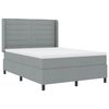 vidaXL Cama Box com colch&atilde;o Cinzento-claro 160 x 200 cm tecido