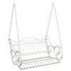 vidaXL Banco de Balan&ccedil;o A&ccedil;o 109 x 75 x 59 cm Branco Antigo