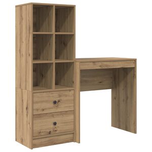 vidaXL Mesa Carvalho Artesanal 115,5 x 40 x 127 cm 2 unid.
