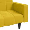 vidaXL Sof&aacute;-cama 2 lugares com duas almofadas veludo amarelo