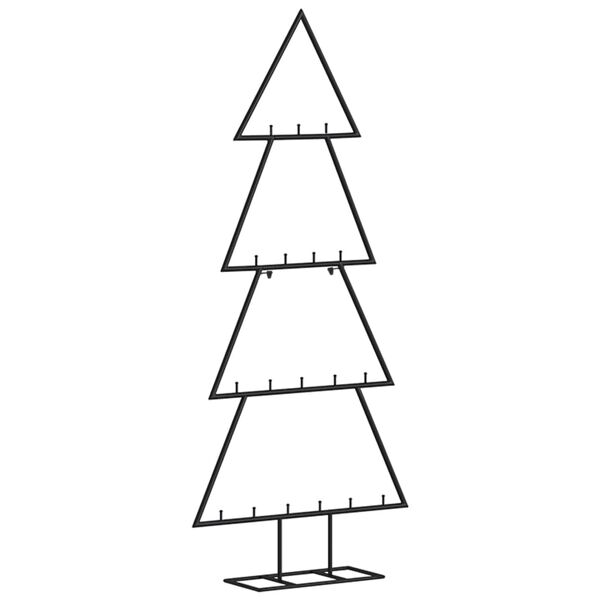 vidaXL Árvore de Natal para decoração 90 cm metal preto
