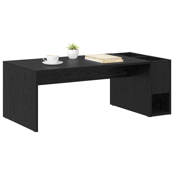 vidaXL Mesa de centro Carvalho Preto 101,5 x 50 x 37 cm
