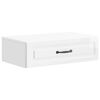 vidaXL Mesa Lateral de Parede Branco Brilhante 59 x 34,5 x 17 cm