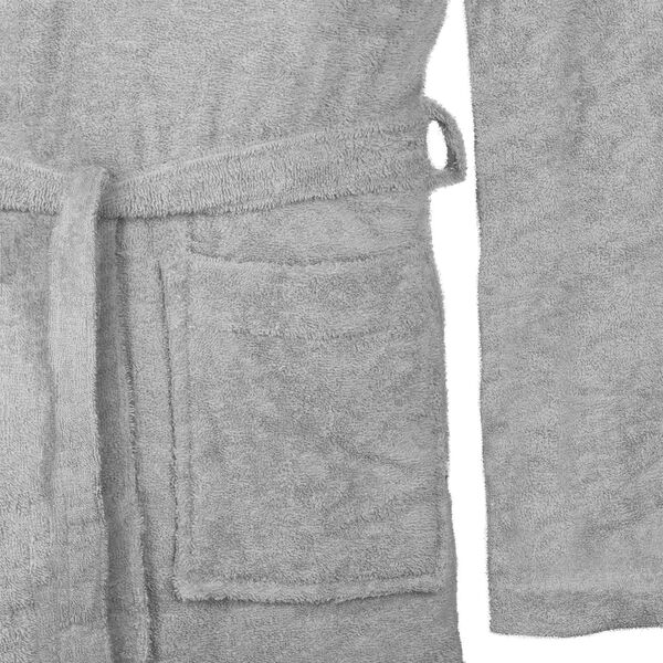 vidaXL Roup&atilde;o de banho KINN Cinzeto L Algod&atilde;o