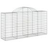 vidaXL Cestos gabião arqueados 8pcs 200x50x100/120cm ferro galvanizado