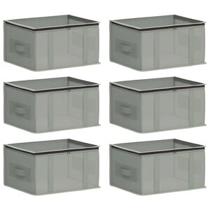 vidaXL Caixa de Armazenamento com Janela Superior Transparente 6 unid.