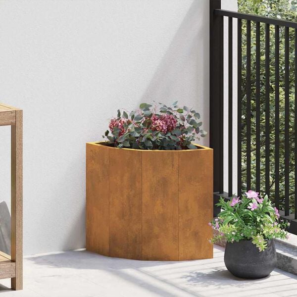 vidaXL Vaso de Canto Ferro Enferrujado 30 x 30 x 35 cm A&ccedil;o corten