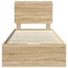 vidaXL Estrutura da Cama com gaveta Carvalho Sonoma 90 x 200 cm