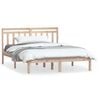 vidaXL Estrutura de cama casal 135x190 cm madeira maci&ccedil;a