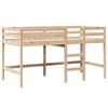 vidaXL Cama alta c/ escada e telhado 90x200 cm pinho maci&ccedil;o