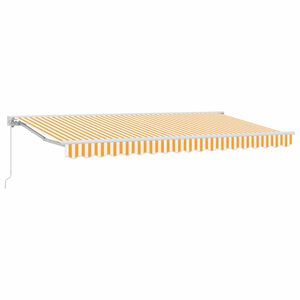 vidaXL Estrutura de Toldo Amarelo e Branco 350 x 200 cm