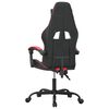 vidaXL Cadeira de gaming couro artificial preto e vermelho