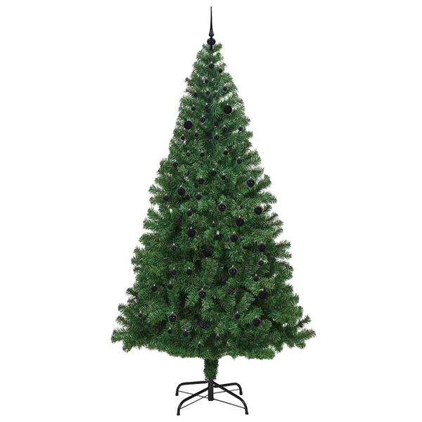 vidaXL &Aacute;rvore de Natal Artificial Verde 240 cm PVC, A&ccedil;o e Pl&aacute;stico