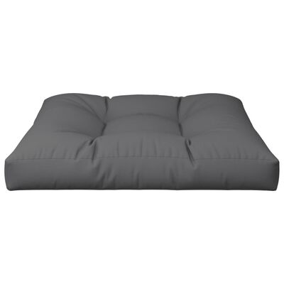 vidaXL Almofadão para sofá de paletes 70x70x12 cm tecido antracite