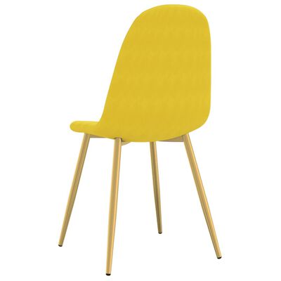 vidaXL Cadeiras de jantar 6 pcs veludo amarelo mostarda