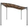 vidaXL Toldo 4x3 m 180 g/m&sup2; tecido e a&ccedil;o cinzento-acastanhado