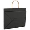 vidaXL Sacos de papel 250 unid com al&ccedil;as preto 32x22x24 cm