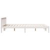 vidaXL Cama extra longa sem colchão 140x220 cm pinho maciço branco