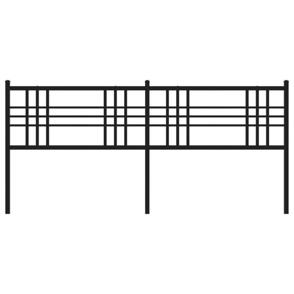 vidaXL Cabeceira de substitui&ccedil;&atilde;o 200 cm metal preto