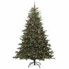 vidaXL &Aacute;rvore de Natal Artificial Verde 240 cm PVC, Metal e Pl&aacute;stico