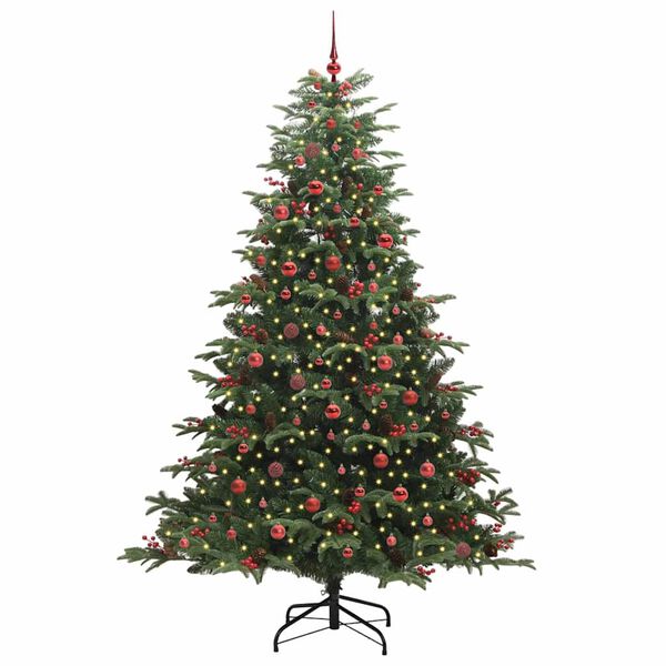 vidaXL &Aacute;rvore de Natal Artificial Verde 240 cm PVC, Metal e Pl&aacute;stico