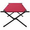 vidaXL Cama de Camping Dobr&aacute;vel Manual Vermelho Tecido Oxford