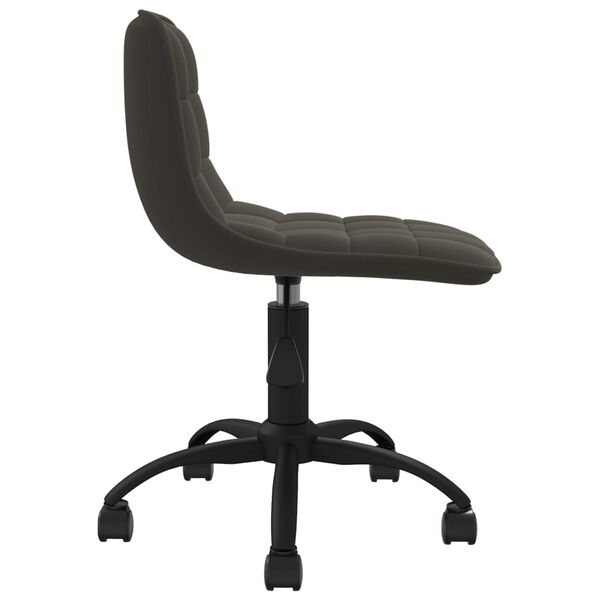 vidaXL Cadeira de escrit&oacute;rio girat&oacute;ria veludo cinzento-escuro
