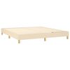 vidaXL Cama box spring c/ colch&atilde;o e LED 180x200 cm tecido cor creme
