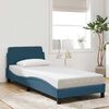 vidaXL Estrutura de cama com cabeceira Dover 80x200 cm veludo azul