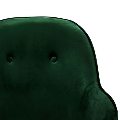 vidaXL Cadeira de baloiço veludo verde-escuro