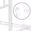 vidaXL Estrutura de cama com cabeceira e p&eacute;s 120x200 cm metal branco