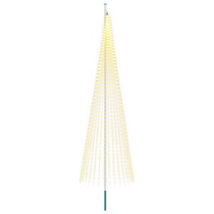 vidaXL Luz para &aacute;rvore de Natal com estaca e mastro 500 cm 1632 LED