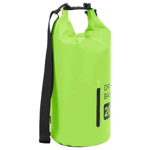 vidaXL Bolsa imperme&aacute;vel com fecho 20 L PVC verde