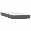 vidaXL Cama box spring c/ colch&atilde;o e LED 100x210 cm veludo cinzento-escuro