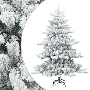 vidaXL Árvore de Natal Artificial Articulada Nevado Flocked Branco