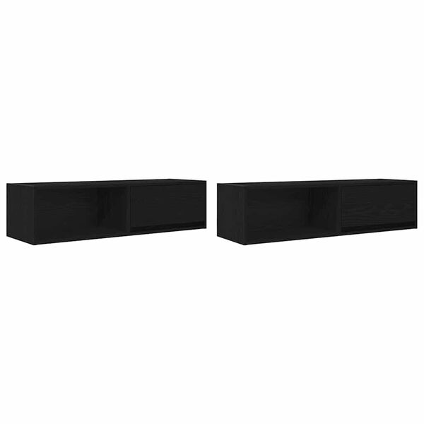 vidaXL M&oacute;veis de TV 2pcs 100x31x25,5cm deriv. madeira carvalho preto