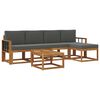 vidaXL Conjunto de Sof&aacute;s para Exterior 6 pcs Natural e Antracite