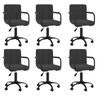 vidaXL Cadeiras de jantar girat&oacute;rias 6 pcs veludo preto
