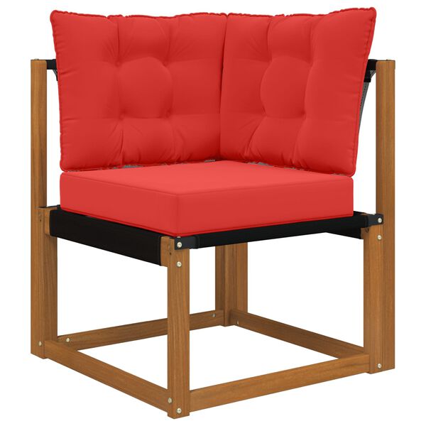 vidaXL Almofada para Sof&aacute; Externo 3 pcs Vermelho Poli&eacute;ster