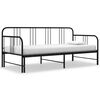 vidaXL Estrutura sof&aacute;-cama de puxar 90x200 cm metal preto