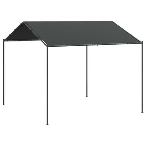 vidaXL Tenda com toldo 3x3 m a&ccedil;o e tecido antracite
